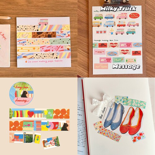 浮光分装 韩国a letter from 绘本手绘风 拼接基础手帐胶带