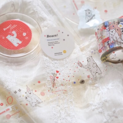 浮光分装 nemosissy bears pet白墨 盐系手帐胶带 没有模切