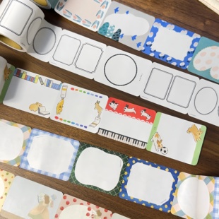 浮光分装 日本papier 手帐便签贴 可书写 标题框