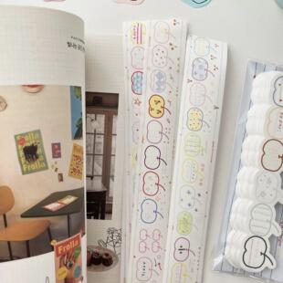 胶带 2024冬季 苹果接龙彩虹小象和纸特油手帐 3amigos 浮光分装