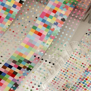 分装 栗栗斯彩虹deco小糖豆3mm圆星星小米星爆炸星模切基础手帐