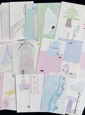 浮光分装野草莓商店便签合集 M5A6per盐系治愈粉蓝绿春天方形Mini