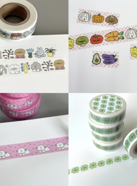 浮光分装韩国sen studio合集手绘风格可爱植物小动物甜品手帐胶带