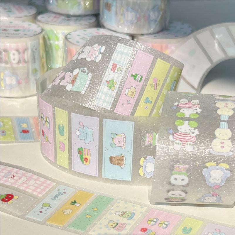 【分装】萌力胶囊 下午茶指南 韩系可爱手帐切膜胶带清新拼贴