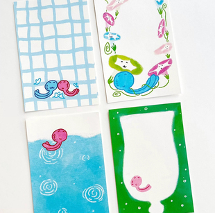 浮光分装 怎么写都很好看的便签！ 石榴zakuro 夏日蓝色手帐便签