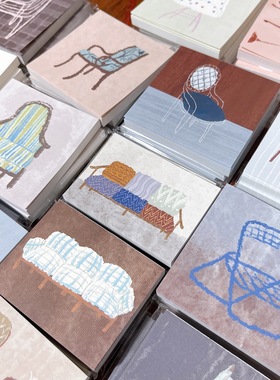 浮光分装 Zian.paper 坐个闲人系列 手绘风小椅子轻复古便签