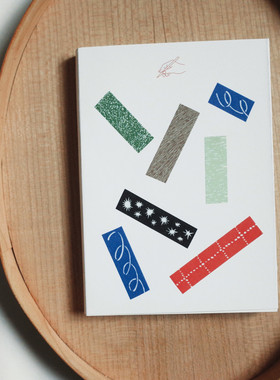 浮光分装 韩国huginn 复古彩色基础款 手帐拉条胶带