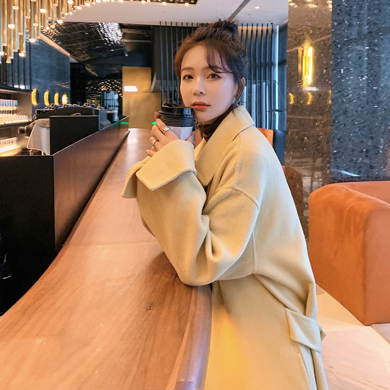 现货！不起球新款双排扣通勤韩版呢大衣加厚2080-P175控248+,女装毛呢外套,浙宝268（原浙宝222）