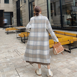 2023新款格子过膝双面呢大衣2372-P300-控398+，女装毛呢外套，浙宝268（原浙宝222）