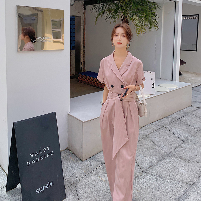 现货！2022新款条纹连体裤2136P110控168+,女装连衣裙,浙宝268（原浙宝222）