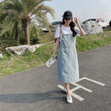 2023新款牛仔吊带牛仔裙2311-P105控158+配套白T有售，女装连衣裙，浙宝268（原浙宝222）