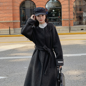 2023新款圆领过膝双面呢大衣-2379-P280控378+，女装毛呢外套，浙宝268（原浙宝222）