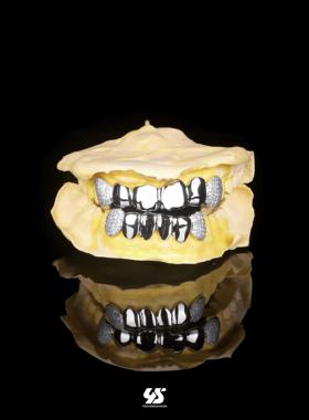 YBSJewelry 私人定制上六下六牙套grillz