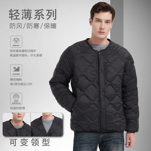 轻薄短款 跨境棉服男士 棉衣男装 外套2025新款 菱格棉袄外贸批发 冬季