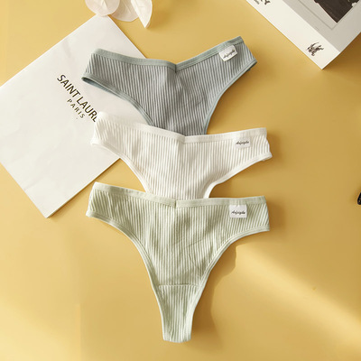 瑜伽运动纯棉丁字裤女无痕女内裤