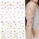 多巴胺星星爱心彩色纹身贴防水持久ins风小清新蝴蝶小图案迷你