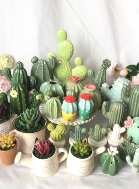 庭院仙人掌多肉摆件陶瓷