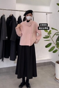 2024年新款韩版早春羊绒外套女气质显瘦减龄百搭甜美双面羊毛外套