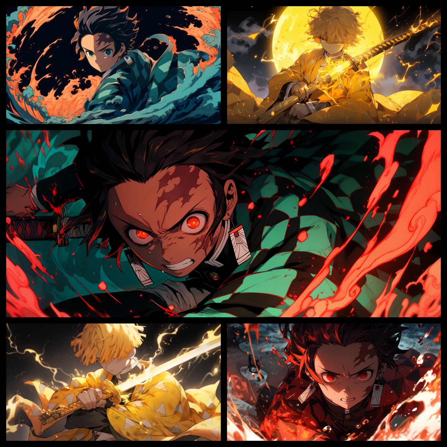 鬼灭之刃加厚锁边防滑电竞垫