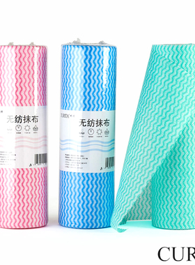 CURTA科得无纺布抹布30cm加厚吸水去油污清洁布50片HACCP蓝色绿色