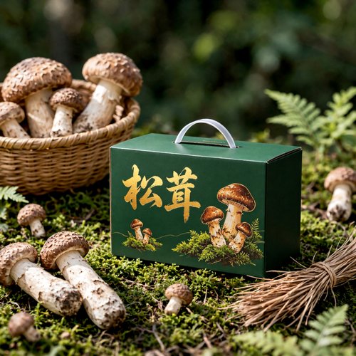 新鲜松茸包装盒礼品盒包装箱