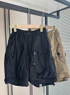 男士休闲裤宽松口袋防水工装短裤