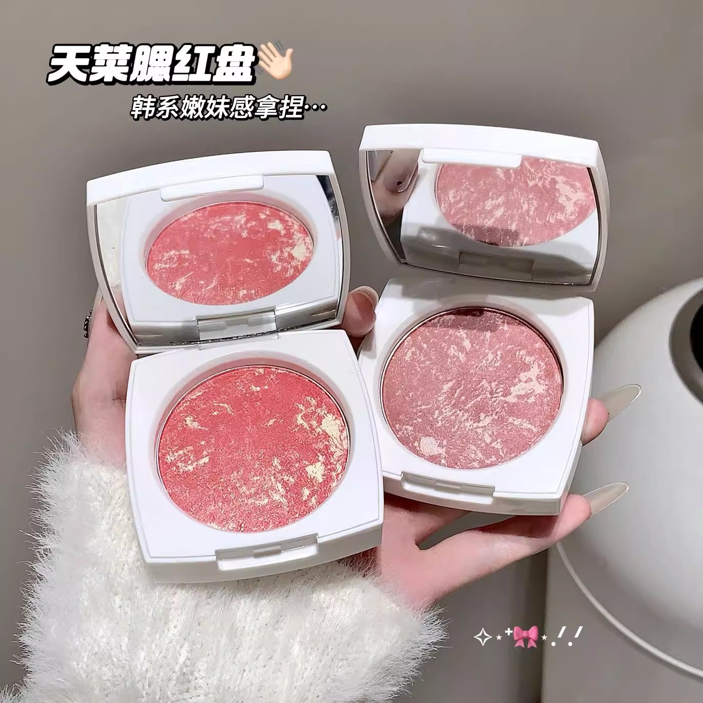 kakashow烘焙腮红2025新款五花肉烤腮红高光膨胀色细闪提亮收缩色