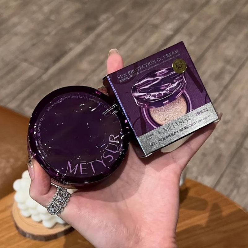 美媞秀美白水润防晒气垫CC霜遮瑕三合一持妆不卡粉保湿提亮气垫霜