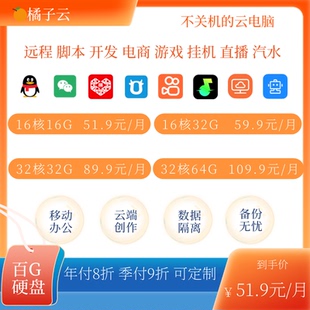 云电脑 | 直播推流/4399小游戏/挂机音乐/远程代码/建站/电商开店