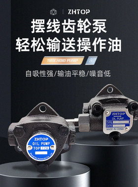 台湾润滑油泵TOP-13A三角泵浦TOP-12A摆线泵TOP-11AVB带调压阀