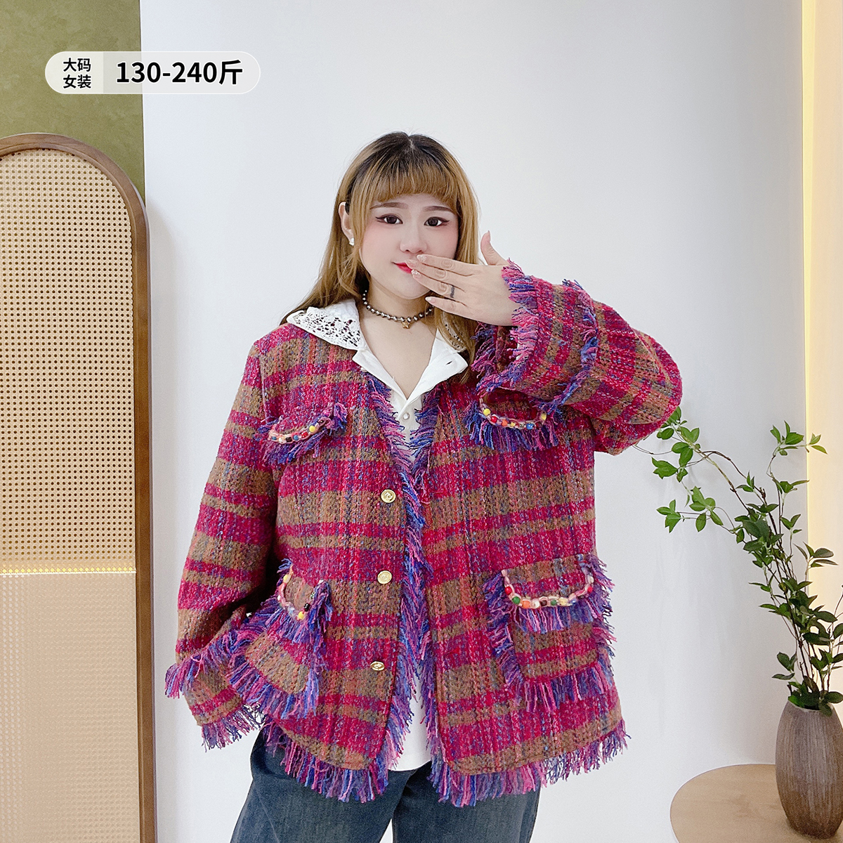 复古通勤小个子百搭显瘦流苏外套