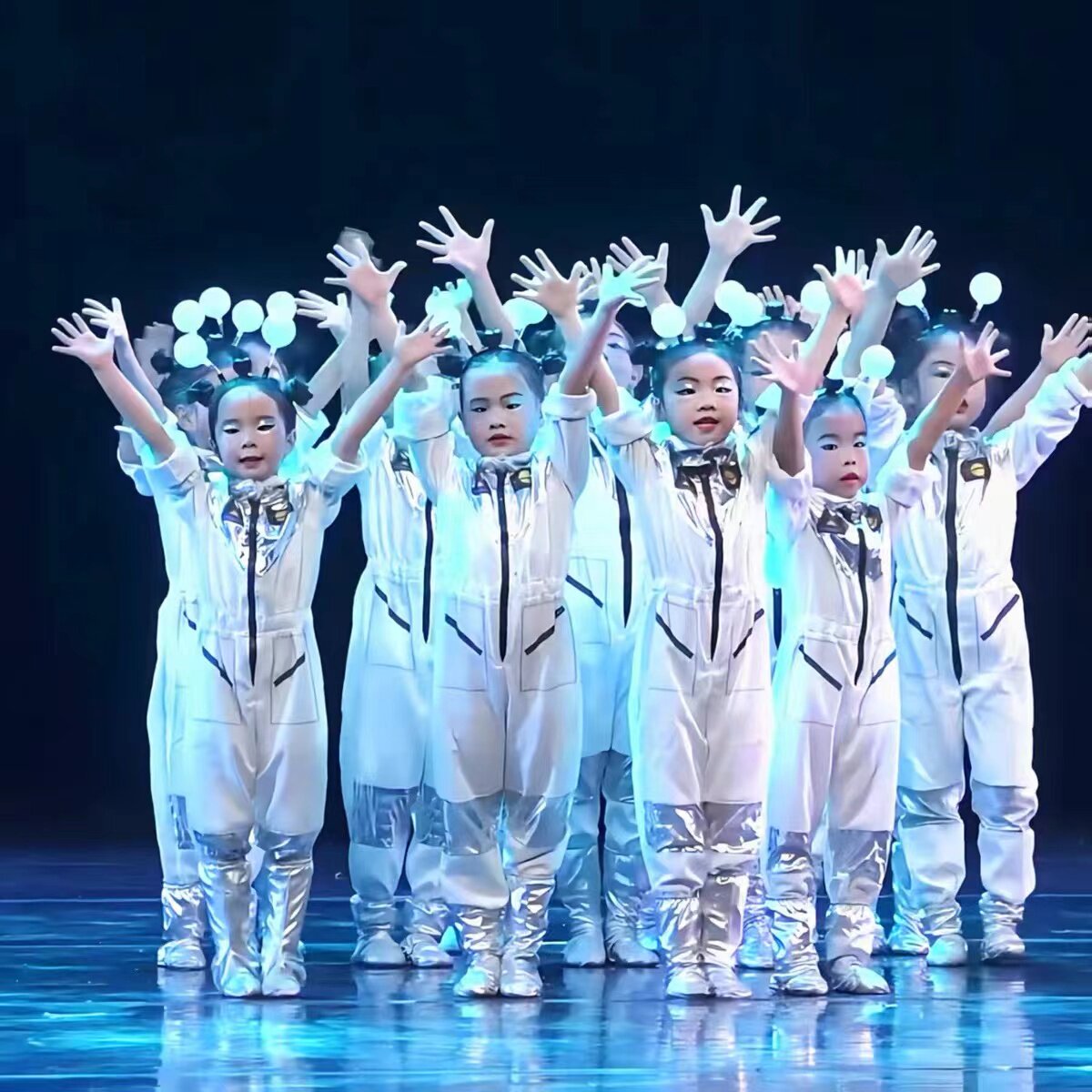 儿童舞蹈服科技梦宇航服我的小小太空梦太空服表演服宇宙之梦机器