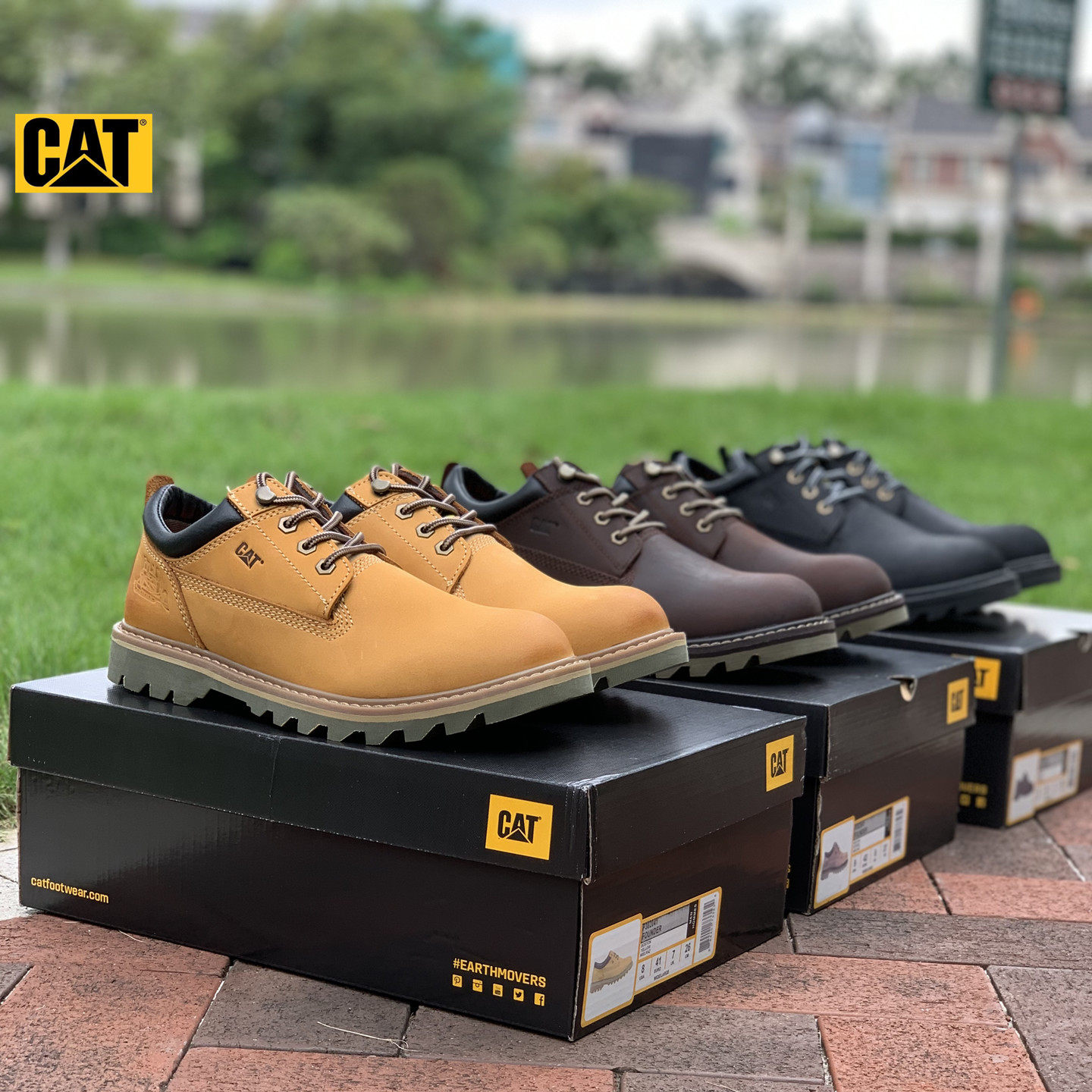 CAT卡特真皮户外大黄靴工装休闲