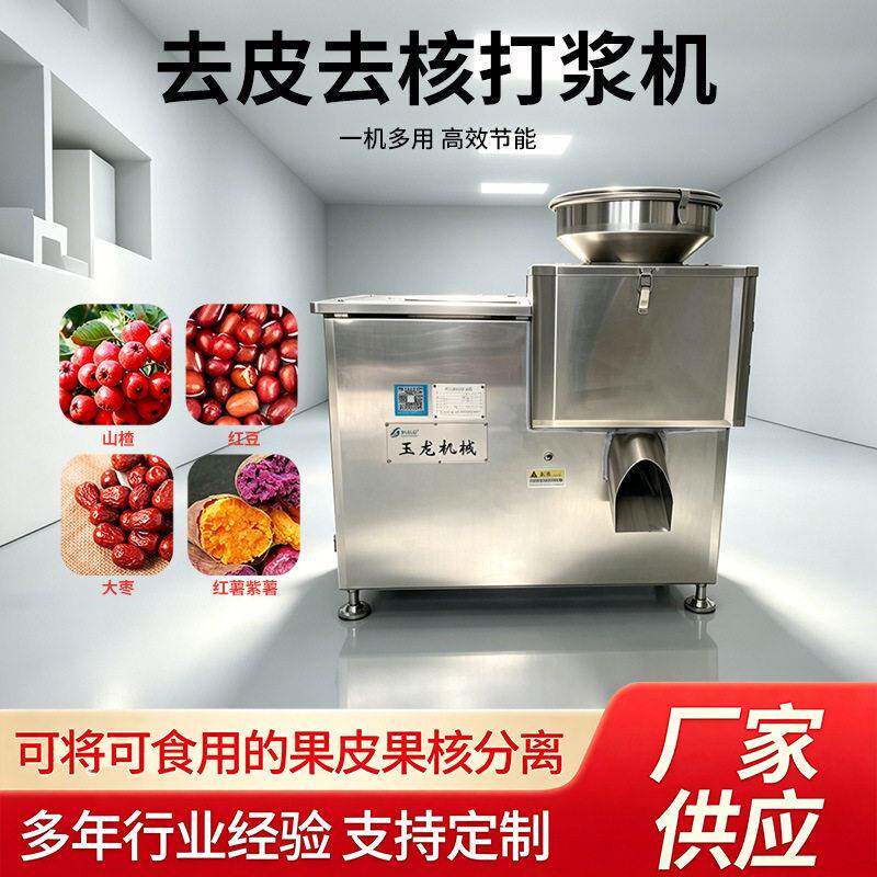厂家供应不锈钢商用红枣去皮去核馅料打浆机出浆快多功能磨浆机