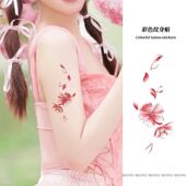 爆款 脚踝小清新花朵锁骨持久防水仿真 樱花手腕纹身贴唯美ins同款