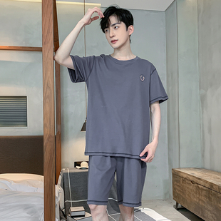 睡衣男夏短袖短裤纯棉男生夏天特大码运动家居服220斤250斤5XL6XL