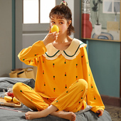 200斤5XL6XL230斤女士纯棉长袖 胖MM特大码 睡衣春秋季 娃娃领家居服