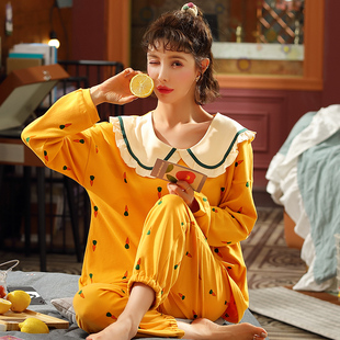 外穿5XL6XL 200斤220斤套装 特大码 睡衣女春秋天纯棉宽松胖mm加大码