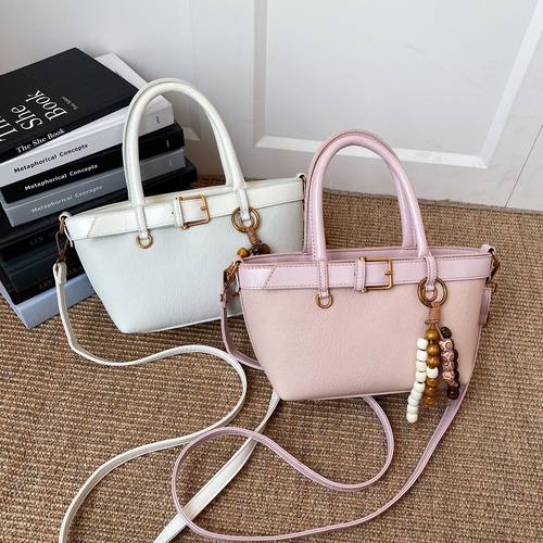 复古拼色手拎包女2026新款