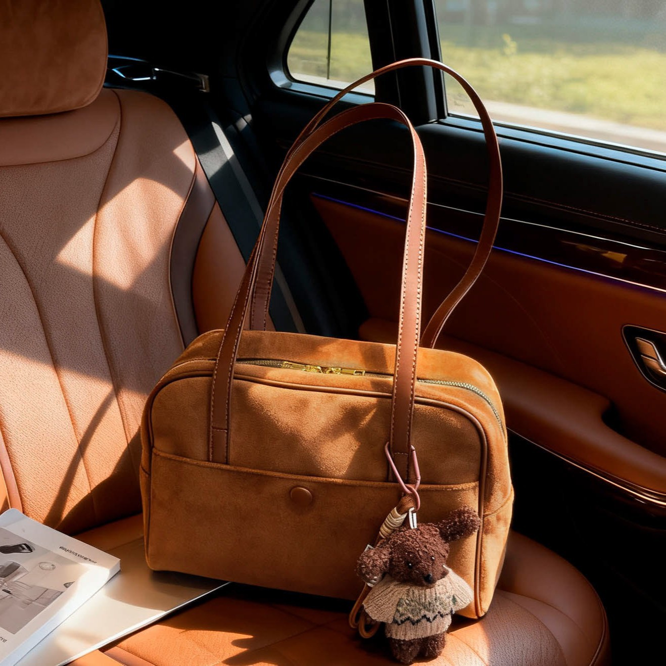 磨砂复古枕头包女2025秋冬