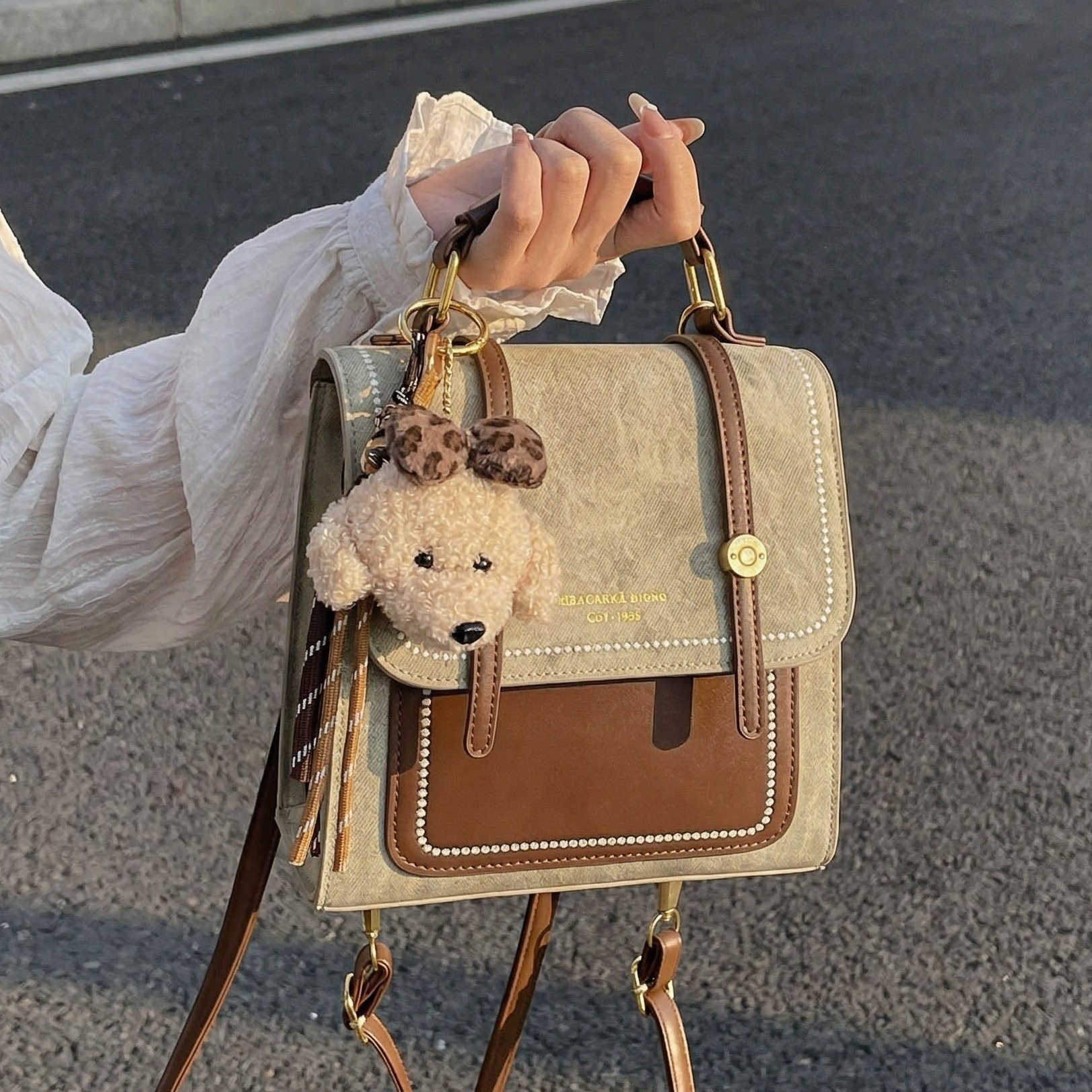 复古休闲双肩包包女2026新款小众通勤迷你书包外出旅行轻便小背包,箱包皮具/热销女包/男包,单肩包,淘宝优惠券,粉丝福利购,淘宝优惠卷