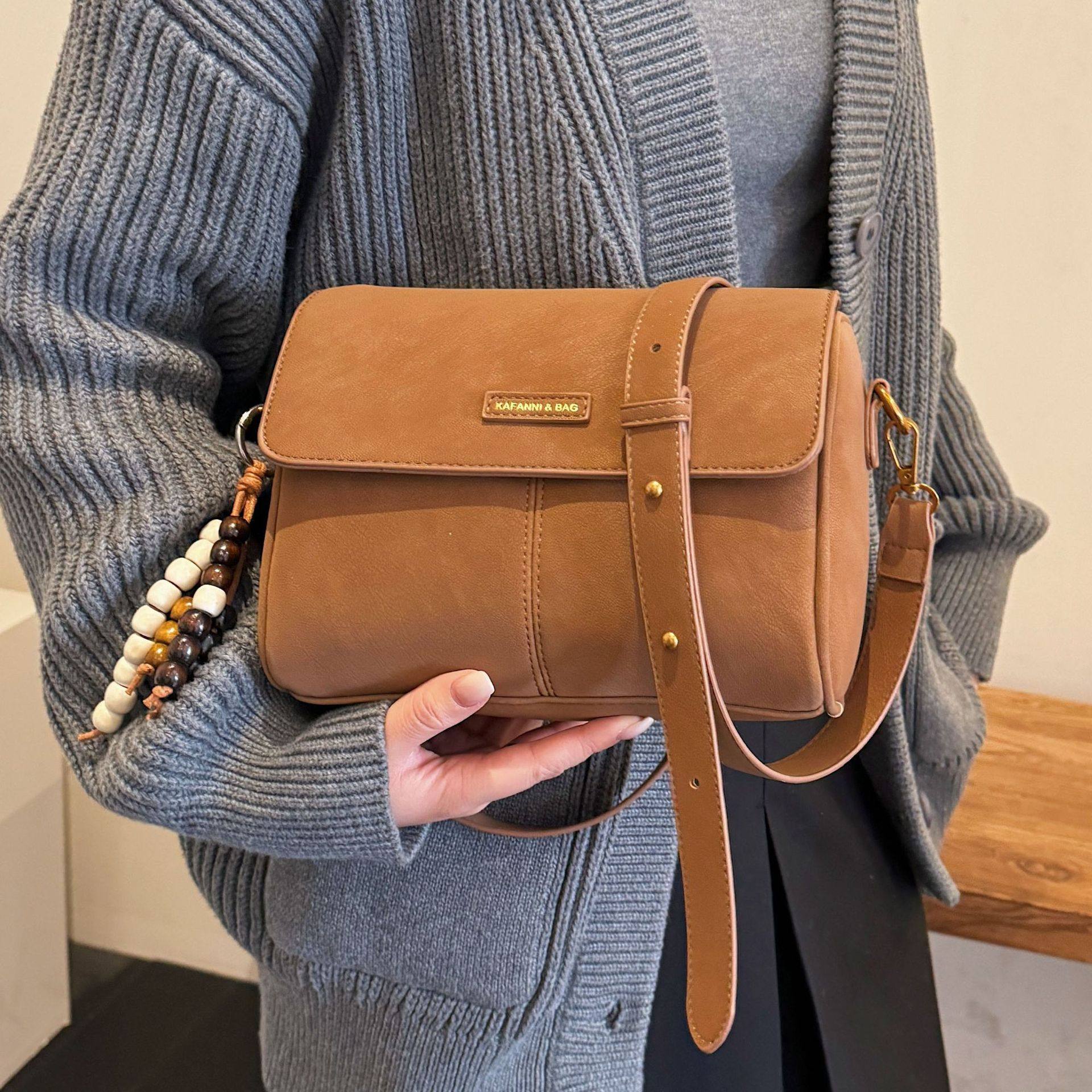 2026新款磨砂复古单肩包女百搭通勤斜挎包韩系小众设计感手提包包,箱包皮具/热销女包/男包,单肩包,淘宝优惠券,粉丝福利购,淘宝优惠卷