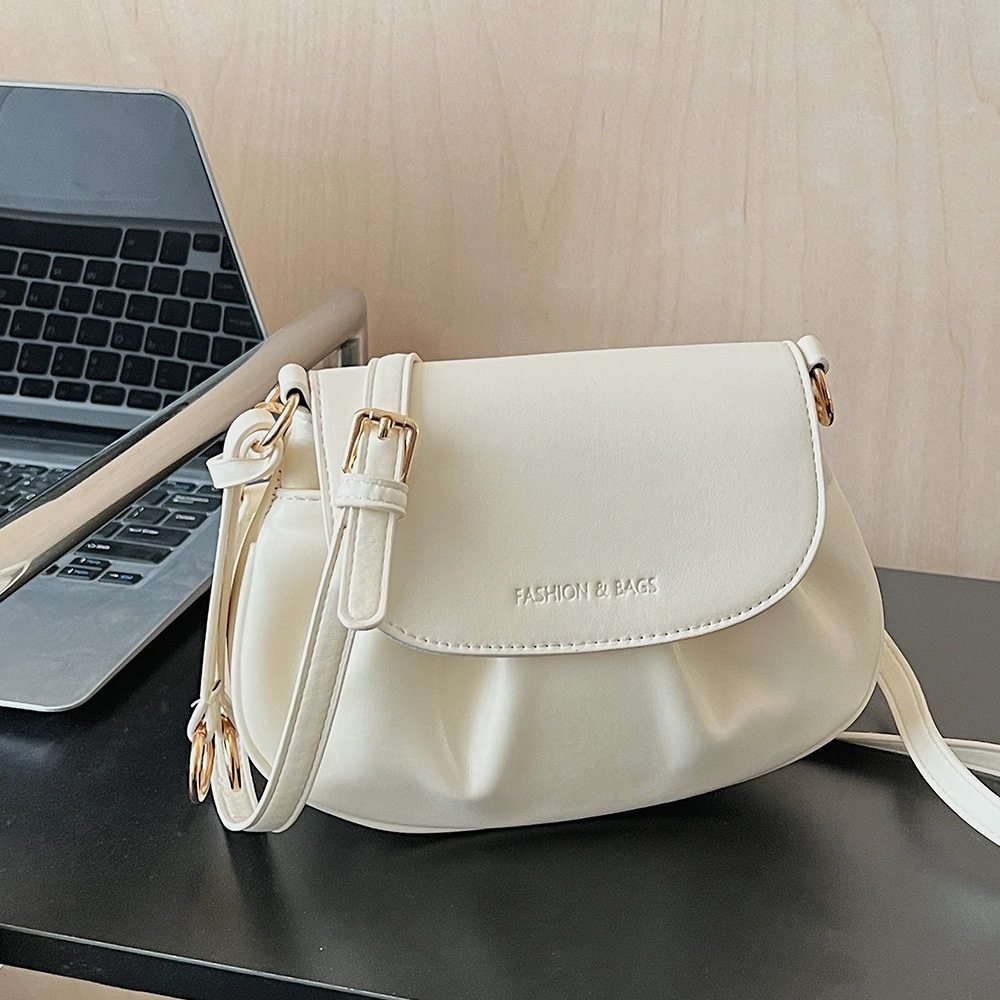 复古褶皱翻盖马鞍包女2026新款高级感通勤百搭单肩斜挎手拎腋下包,箱包皮具/热销女包/男包,单肩包,淘宝优惠券,粉丝福利购,淘宝优惠卷