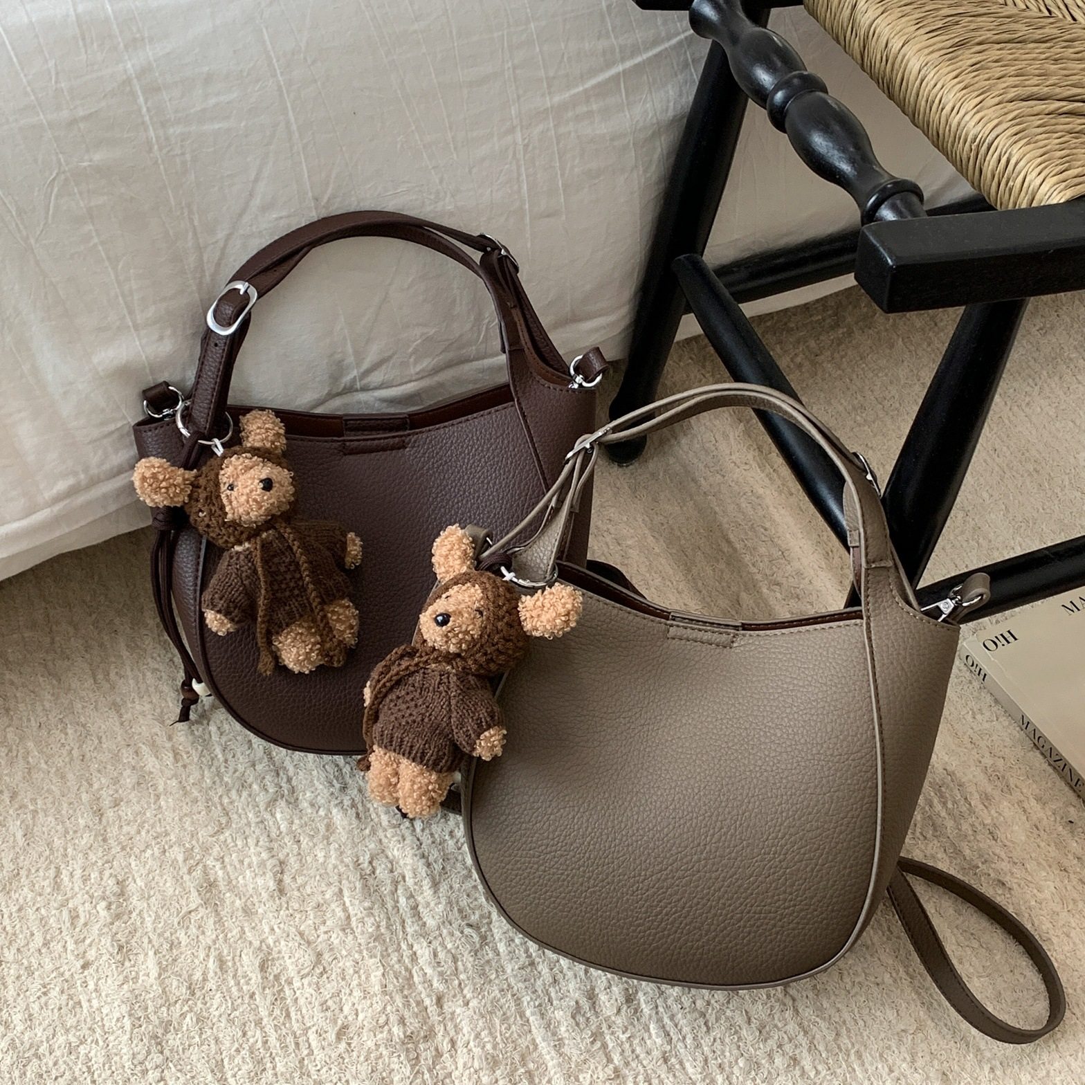 高级感复古小包包女2026新款时尚百搭斜挎包超火手提水桶包小拎包,箱包皮具/热销女包/男包,单肩包,淘宝优惠券,粉丝福利购,淘宝优惠卷