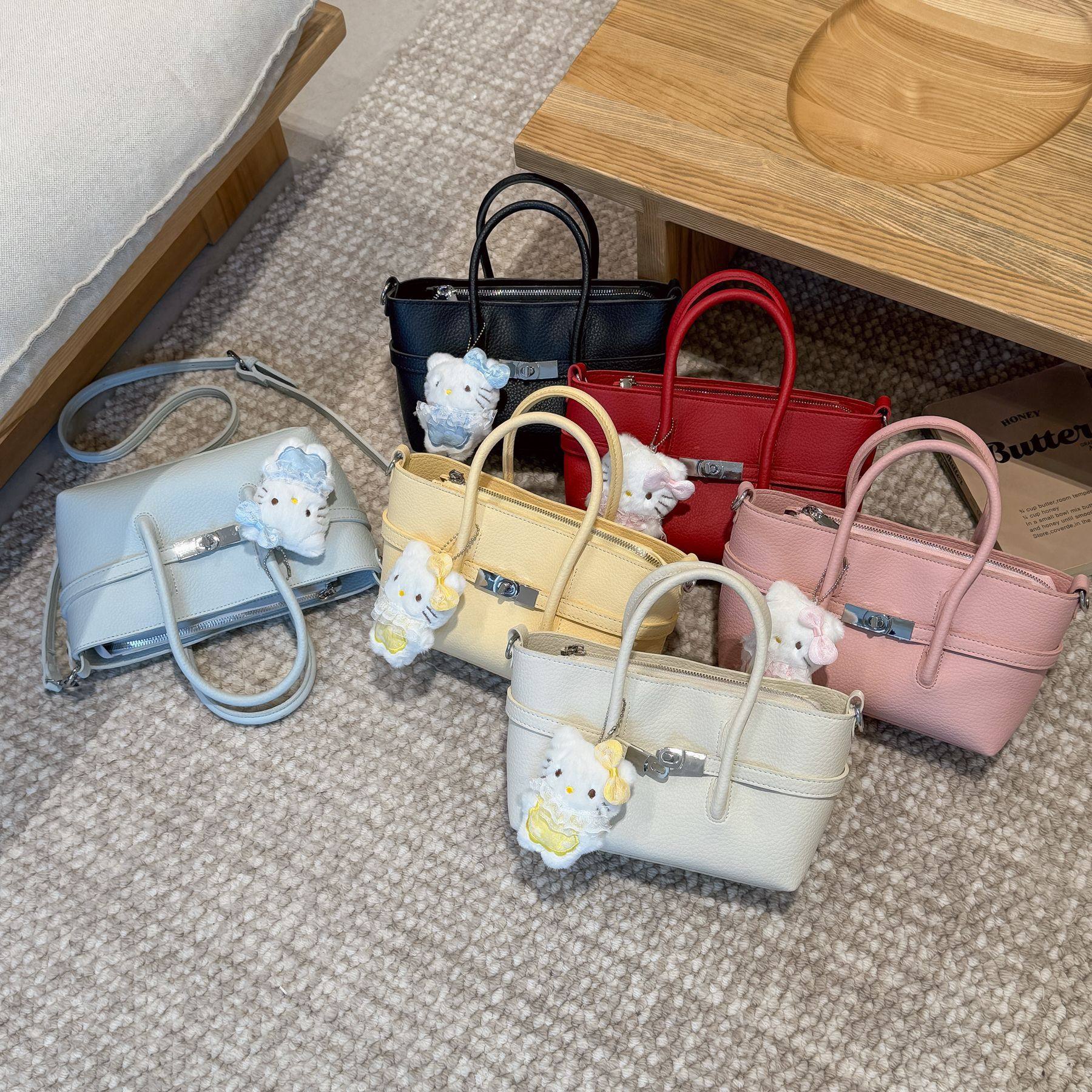 简约手拎小包包女2026新款百搭荔枝纹水桶包复古百搭高级感斜挎包,箱包皮具/热销女包/男包,单肩包,淘宝优惠券,粉丝福利购,淘宝优惠卷