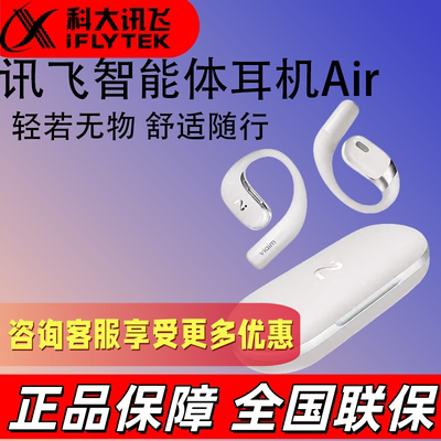 科大讯飞（iFLYTEK）智能体耳机Air冰灰 蓝牙耳机 录音耳机