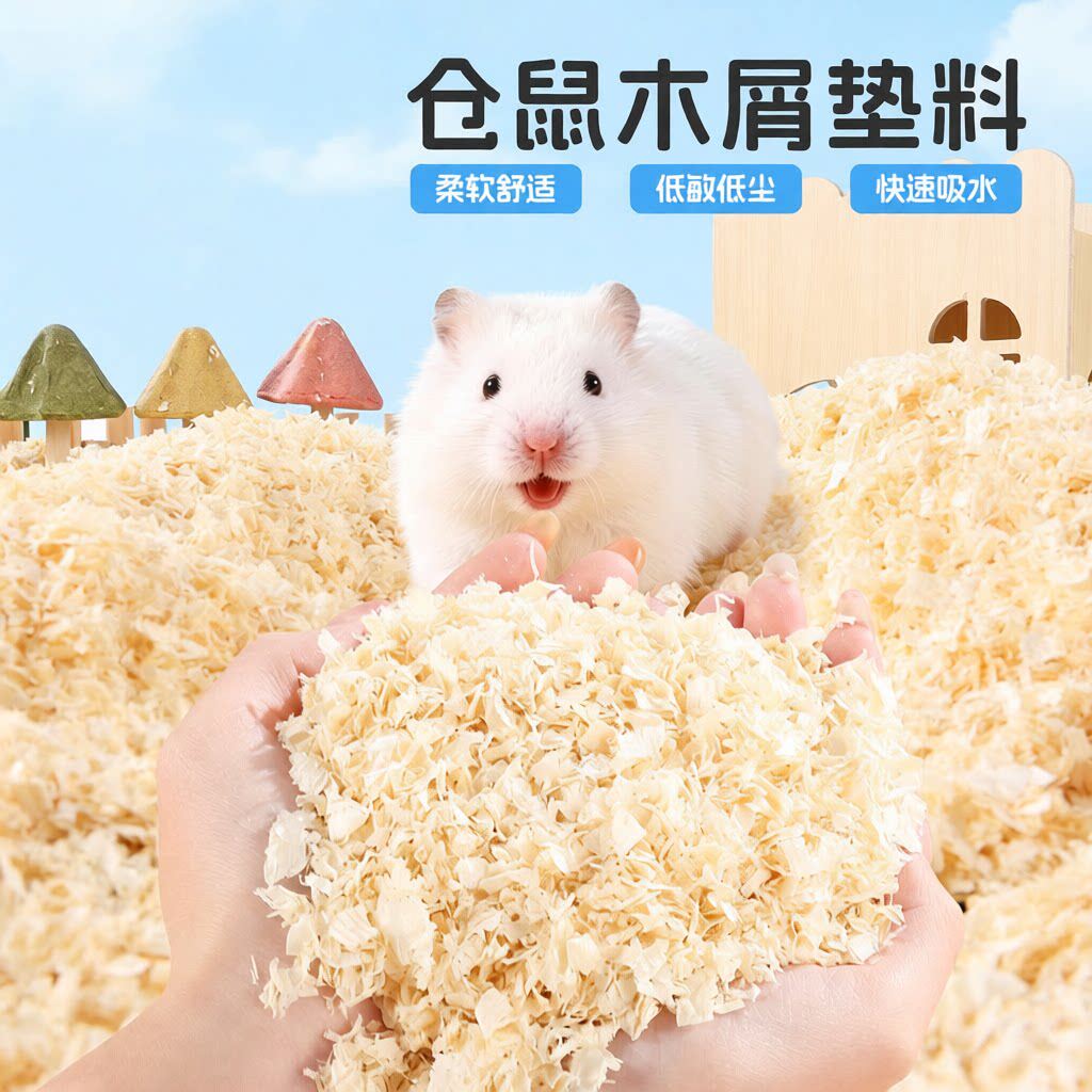仓鼠木屑金丝熊专用低尘白杨木刨花除臭垫料用品大全