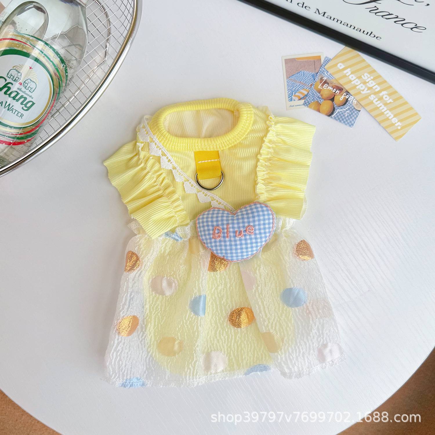 夏季薄款冰丝泡泡裙宠物服饰透气猫咪防晒比熊狗狗衣服代发批发