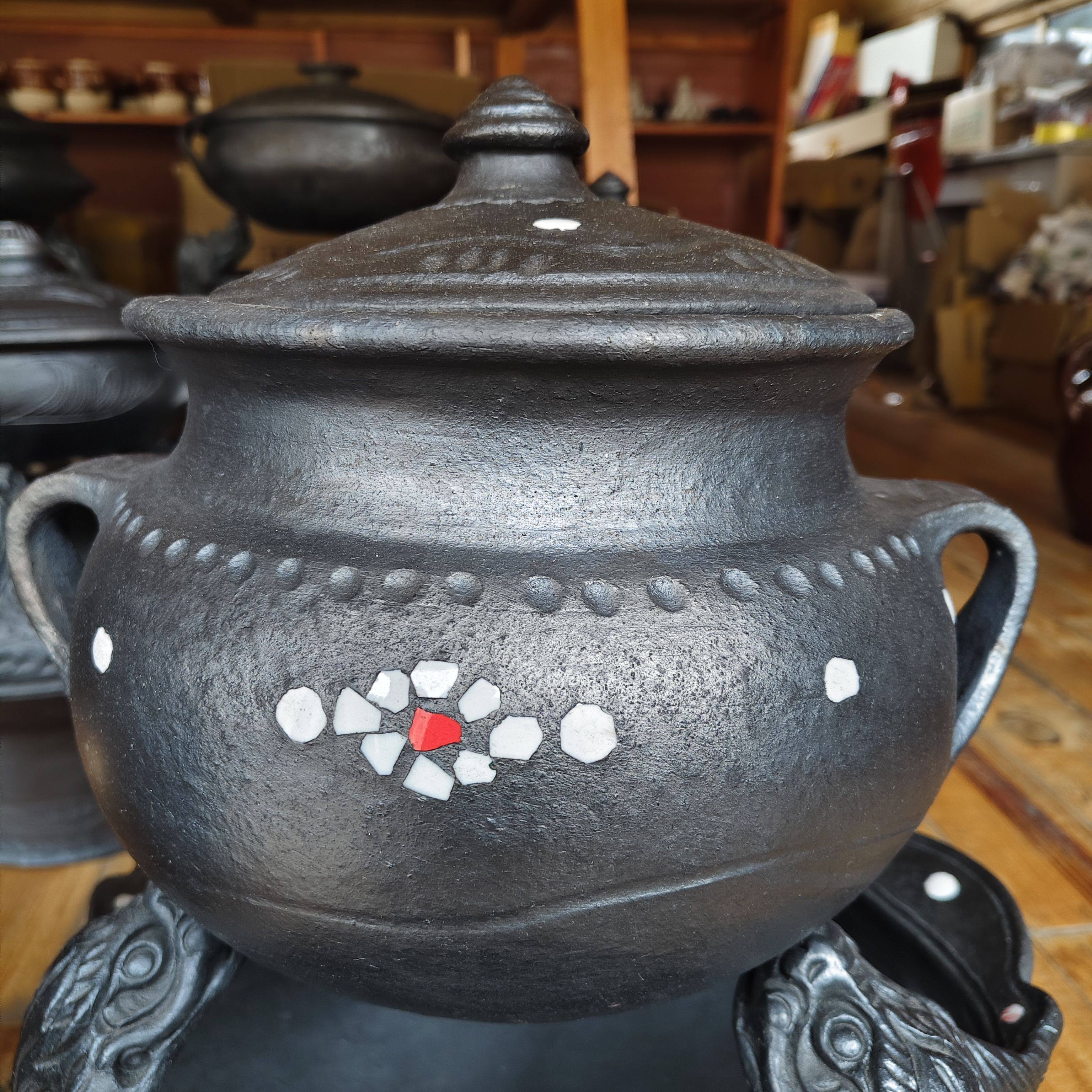 土陶尼西黑陶農家烤火煲湯火爐