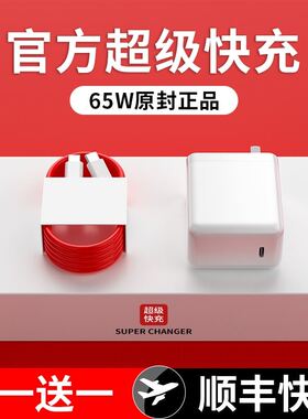 适用一加充电器原装65W超级闪充9pro手机1+8T正品Warp快充9充电线插头5G双Type-c数据线原装2米OnePlus通用